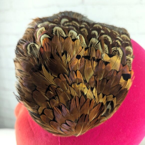 Vintage Linda Farrell Pheasant Fascinator Headband Hat main image 4